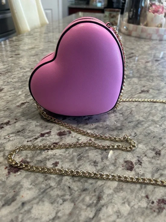 kate spade x LoveShack Fancy Pink Heart Crossbody Bag (small) - Picture 7 of 7